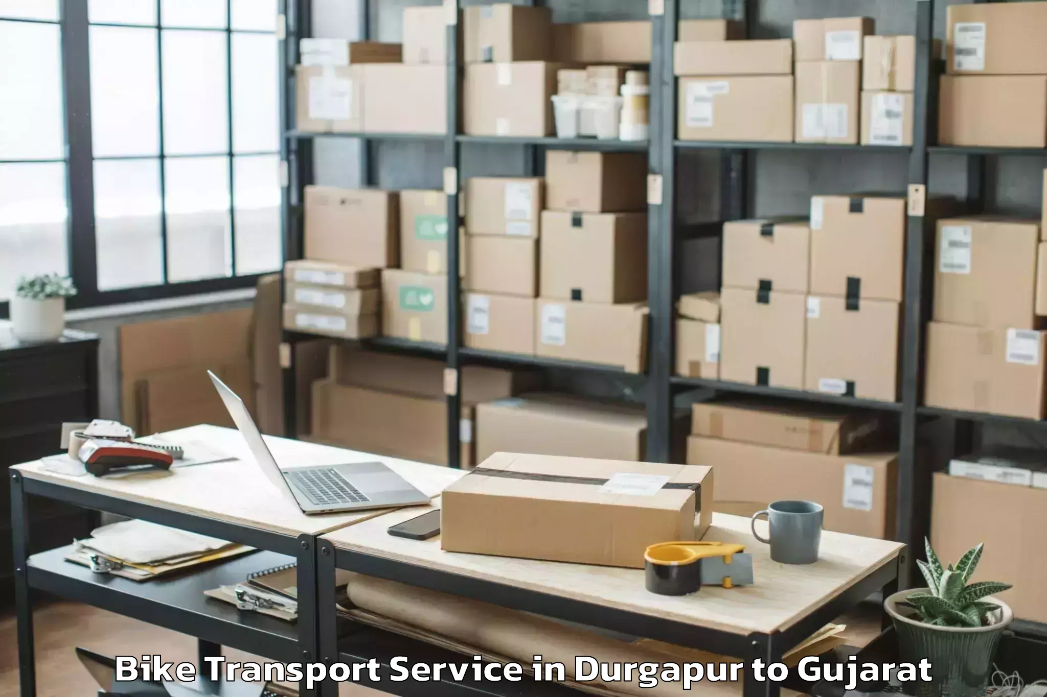 Book Durgapur to Una Gir Somnath Bike Transport Online